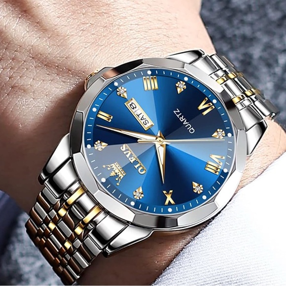 MEN’S Blue & GoldBusiness Casual WatchNEWCasual Wrist Watch